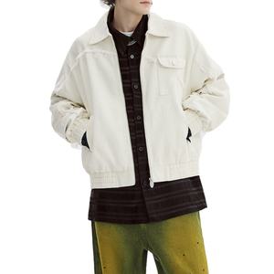 Chaqueta Corta de Algodón de Alta Calidad Personalizada para Hombre, Cuello Camisero, Color Sólido, Estilo Vintage, Chaquetas Vaqueras para Hombre - Product Image 2