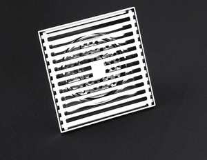 Desagüe de suelo de ducha cuadrado de acero inoxidable sólido de 10*10 cm para inodoro de baño - Product Image 3