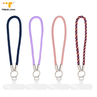 Cordon court pour téléphone portable en polyester et nylon, dragonne de poignet durable et élégante pour téléphones mobiles