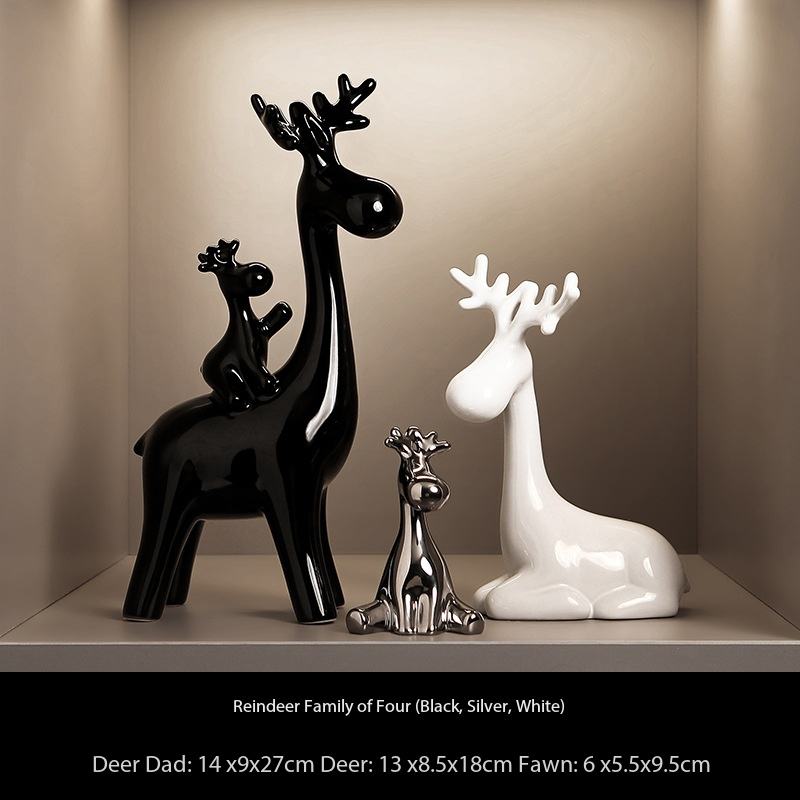 A family of four deer