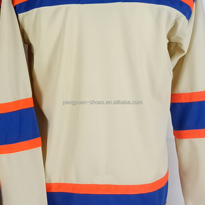 Maillot de hockey Zach <span class=keywords><strong>Hyman</strong></span> beige clair alternatif, qualité supérieure, cousu, prêt à être expédié depuis Edmonton - Product Image 6