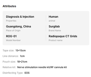جهاز تحديد موقع الجلد الطبي ذو الشبكة X للاستخدام مرة واحدة، يستخدم لتحديد المواقع الجراحية في التصوير المقطعي المحوسب - Product Image 6