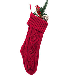 2024 Xmas Decoration 18 Inches High Capacity <b>Knitting</b> <b>Stocking</b> for Home Decor - Product Image 3