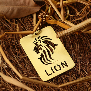Llavero Decorativo con Diseño de León en Relieve, Chapado en Oro, Anillo Metálico para Llaves, Regalo para Hombres, Mujeres y Niños - Product Image 3