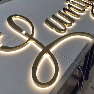 ป้ายไฟ LED แบบมีแสงพื้นหลัง ตัวอักษรสแตนเลส พร้อมแผ่นรอง PVC สำหรับโชว์รูมเฟอร์นิเจอร์และสำนักงานสตูดิโอดีไซน์ - Product Image 6