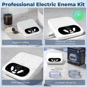 Enemas para Limpieza de <span class=keywords><strong>Colon</strong></span> para Hombres y Mujeres, Kit de Enema Eléctrico con Caja de Almacenamiento UVC, Presión de Agua Ajustable de 1 a 100 Niveles - Product Image 2