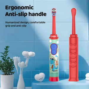 Cepillo de Dientes Eléctrico Inteligente para Niños 60 °   Cabezal de cepillo suave con ángulo de oscilación, resistente al agua IPX7, alimentado por batería, oscilante - Product Image 1