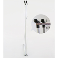 Vente en gros de supports portables pliables en métal à double pôle pour le séchage des vêtements d'intérieur et d'extérieur avec séchoir pour balcon et salle de bain