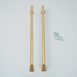 Poignées de meuble en alliage de zinc massif, bronze champagne, barres de 490 mm de long pour réfrigérateur, armoires de cuisine - Product Image 3