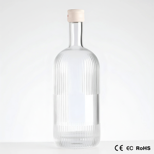 Botella <span class=keywords><strong>de</strong></span> Vino <span class=keywords><strong>de</strong></span> Lujo <span class=keywords><strong>de</strong></span> 700 ml con Acabado Satinado, Vidrio Extra Blanco Super Flint, Decantador <span class=keywords><strong>para</strong></span> Vodka y Whisky con Tapón <span class=keywords><strong>de</strong></span> Corcho en Forma <span class=keywords><strong>de</strong></span> T - Product Image 1
