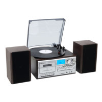 Lecteur de cassettes double, tourne-disque avec enregistrement sur cassette, haut-parleurs externes, prend en charge la fonction vinyle vers MP3