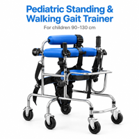 Déambulateur réglable pour enfants, à 8 roues en acier, pour l'apprentissage de la marche et de la position debout, pour enfants de 90 à 130 cm