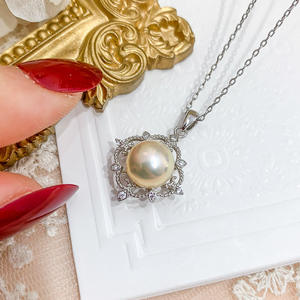 Pendentif en argent S925 vide, support DIY pour perles de 9-10 mm, 30496, cache-cernes, collier en jade, accessoires en diamant, accessoires, pendentifs, breloques - Product Image 3