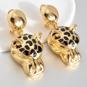 Parure de bijoux ethniques léopard en zircon plaqué or 14 carats de luxe pour femme - Idéale pour mariages, anniversaires et soirées - Product Image 5