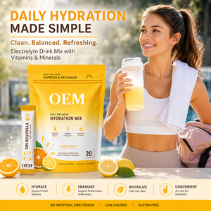 OEM <b>Bulk</b> Supply Hydrating Electrolyte Powder <b>Magnesium</b> Potassium Sodium Sports Recovery Supplement Sugar Free Immune Adult HALAL - Product Image 3