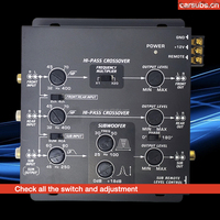Égaliseur de voiture 6 bandes EQ 3 voies 4 canaux avec crossover passif pour système audio d'amplificateur de voiture