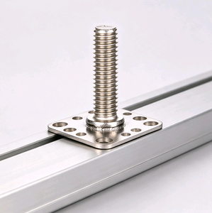 Placa Base Cuadrada Soldada con Perno de Fijación, Acero al Carbono Galvanizado, Acero Inoxidable 304 316, Tornillo de Montaje Personalizado para Paneles Solares de Aluminio - Product Image 5
