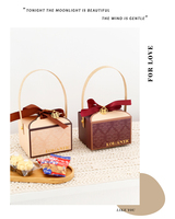 Boîte de papier de chocolat de haute qualité bonbons noix boîtes d'emballage cadeau faveurs de mariage pour les invités cadeau Unique boîte de papier de noël pli