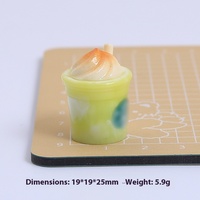Miniature multicolore paille tasse à café Mini résine boisson Simulation jus d'orange modèle jouets boisson jouer maison de poupée accessoires