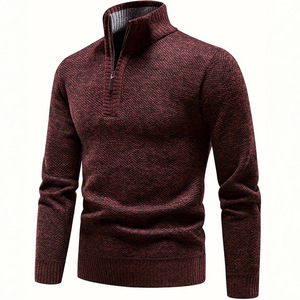<span class=keywords><strong>Pull</strong></span> en maille style européen et américain, collection automne/hiver, avec isolation thermique renforcée, col semi-montant ajusté, vente en gros - Product Image 6