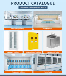 מערכת פליטה משולבת עם מגן אדים מודרני מפלדה עם משטח עבודה, ריהוט למעבדות חינוכיות בבתי ספר ובתי חולים - Product Image 6