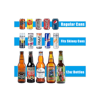 Refroidisseur de bouteille Porte-boisson en acier inoxydable isolé pour refroidisseur de canette de bière de 12oz 4 en 1 Refroidisseur de canette isolé Gardien de canettes maigres