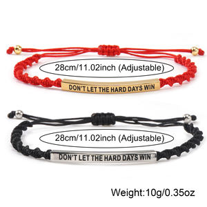 <span class=keywords><strong>Bracelets</strong></span> inspirants pour couples Go2boho, Ne laissez pas <span class=keywords><strong>les</strong></span> jours difficiles gagner, bracelet en corde gravé pour lui et elle - Product Image 6