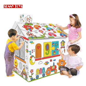 Personalizado educativo juego creativo casa pintura de <span class=keywords><strong>3d</strong></span> rompecabezas doodle de papel diy juguete para los niños - Product Image 2