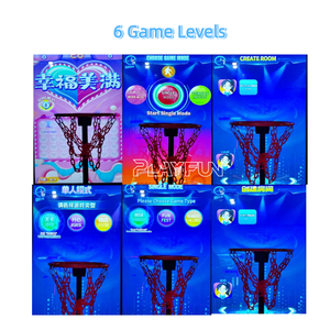 เครื่องเล่นบาสเก็ตบอล Playfun รุ่นใหม่ กล้อง HD วิดีโอ 6 ระดับ  แบบหยอดเหรียญ สำหรับศูนย์รวมความบันเทิง - Product Image 3