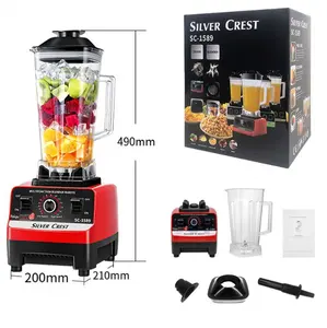 Blender dan juicer mesin buah rumah tangga Mixer komersial Mixer Terbaik 3 in 1