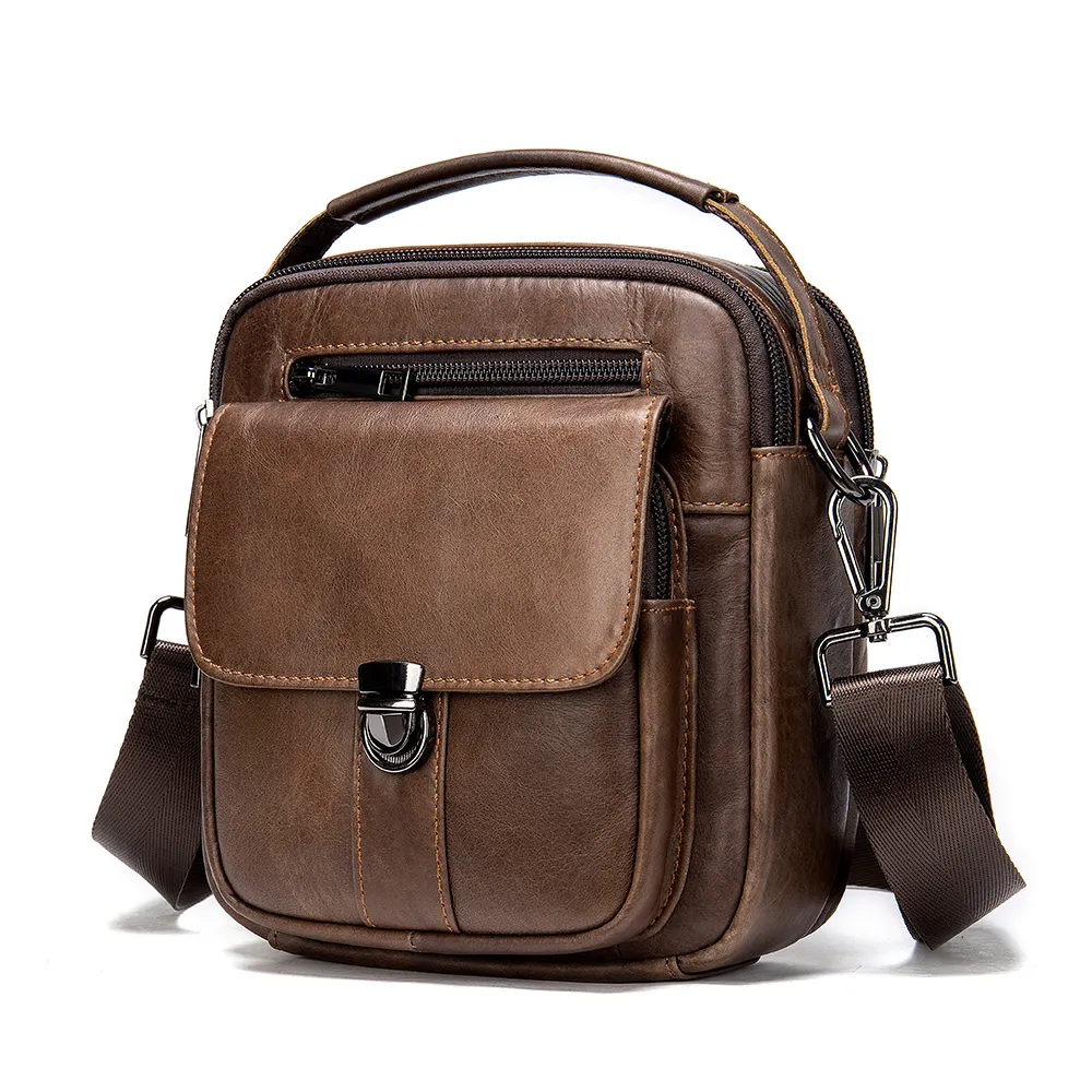 private label tablet brown crossing best anti theft thin retro pu leather laptop shoulder boys messenger bags for man