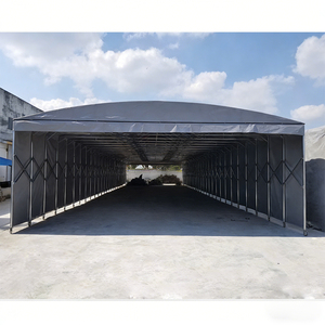 Warehouse Storage Push Pull Shelter telescopic <b>canopy</b> - Retractable Folding Design Heavy Duty Movable <b>tent</b> Garage or carport - Product Image 4