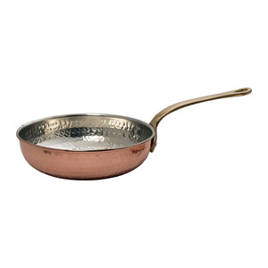 Hammered Copper Frying <b>Pan</b> with Long <b>Handle</b> Ø 18 cm - Product Image 1