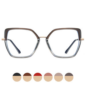 Monture de lunettes géométrique Tr90 Tr87186, monture complète, protection anti-lumière bleue, lunettes optiques unisexes - Product Image 4