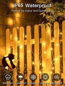 ไฟประดับ LED แบบสายยาว 10ม./20ม./30ม./40ม./50ม. สำหรับงานแต่งงาน ตกแต่งสวนกลางแจ้ง กันน้ำ เหมาะสำหรับเทศกาลคริสต์มาส - Product Image 4