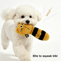 Jouet pour chien en peluche TPR, balle sonore rebondissante, motif animal de dessin animé mignon, durable, 5,5 cm, 9 cm, anti-ennui, interactif, écologique, anti-anxiété