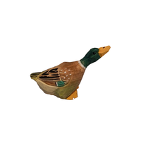 Jouet de canard en bois sculpté à la main, ornement de canard en bois, décoration pour la maison