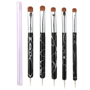 Professional French Pen Mink Hair Nail Art <b>Brush</b> Pure Animal Kolinsky Nail <b>Brush</b> for Phototherapy Beauty Use - Product Image 2