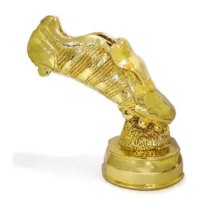 Manufacturer Personalized Custom Gold Resin 3d Soccer Shoe Trophy