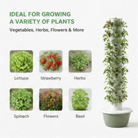 Système de culture hydroponique verticale automatique à 11 niveaux pour tour de jardinage, en matériau ABS, pour culture de légumes en intérieur/extérieur