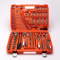 Jeu de clés à douilles en acier au chrome-vanadium de 216 pièces, kit d'outils mécaniques à cliquet pour la réparation automobile et l'entretien domestique