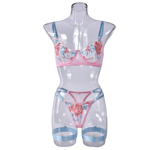 High Quality Women's Transparent Underwear Plus Size Seduction Sexy Lingerie Floral Embroidery Lingerie Women Sexy Sets G-string - Product Image 6