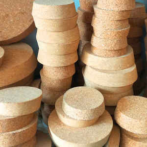 コルク栓 テーパーコルク栓 大きなコルク 缶詰瓶の蓋 耐久性のある木製の平らな丸い蓋 - Product Image 5