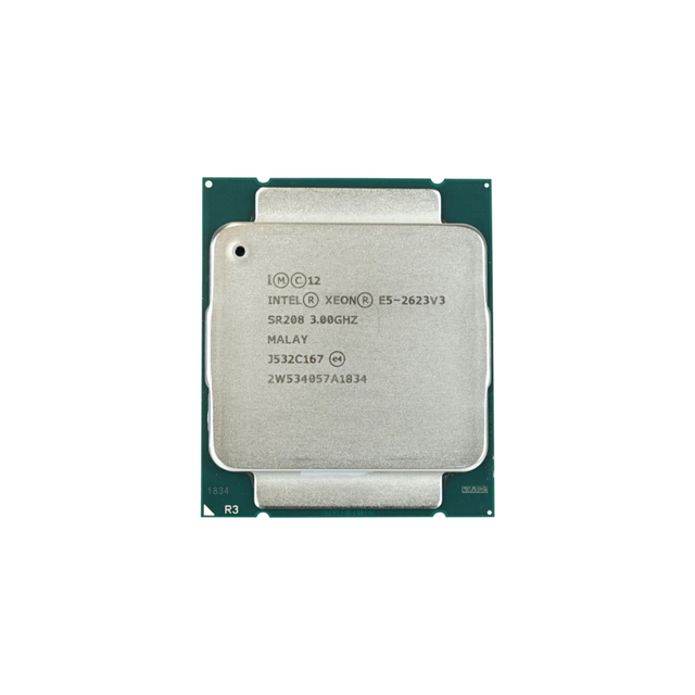 E5-2623V3 Xeon Processor 4 Cores 8 Threads 3.00GHz Base 3.50GHz Boost LGA 2011-3 10MB Cache 105W TDP Server 64-Bit