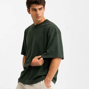 Fabricant OEM Personnalisé – Impression en Gros de T-shirts Homme Amples à Épaules Tombantes en Coton Premium de 425 Grammes - Product Image 2