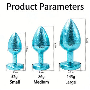 Ensemble de 3 bouchons anaux en alliage d'aluminium de grande taille pour homme/femme/homosexualité, jouets sexuels anaux en gros - Product Image 6