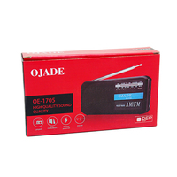 Radio portable AM FM CR-X05, nouveau design, petit transistor, récepteur ondes courtes, radio rétro, radio AM FM, noir
