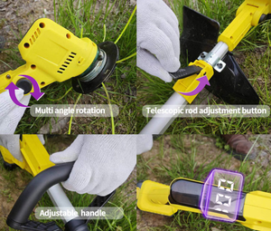 Cortacésped Eléctrico Plegable de Largo Alcance - Una Excelente Herramienta <span class=keywords><strong>para</strong></span> Desherbar y Recortar el Jardín. Cortacésped, Cortadora de Césped - Product Image 3