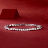 Luxe VVS1 Moissanite 925 Sterling Silver Fine Jewelry Classic Round Cut Iced Out Design GRA Certified Diamond Tennis Bracelet