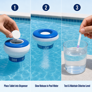 Tablettes TCCA de 1 pouce, 20 g, 90 % d'acide trichloroisocyanurique, tablettes de <span class=keywords><strong>chlore</strong></span> à dissolution lente pour la désinfection de l'eau des piscines et des spas - Product Image 3